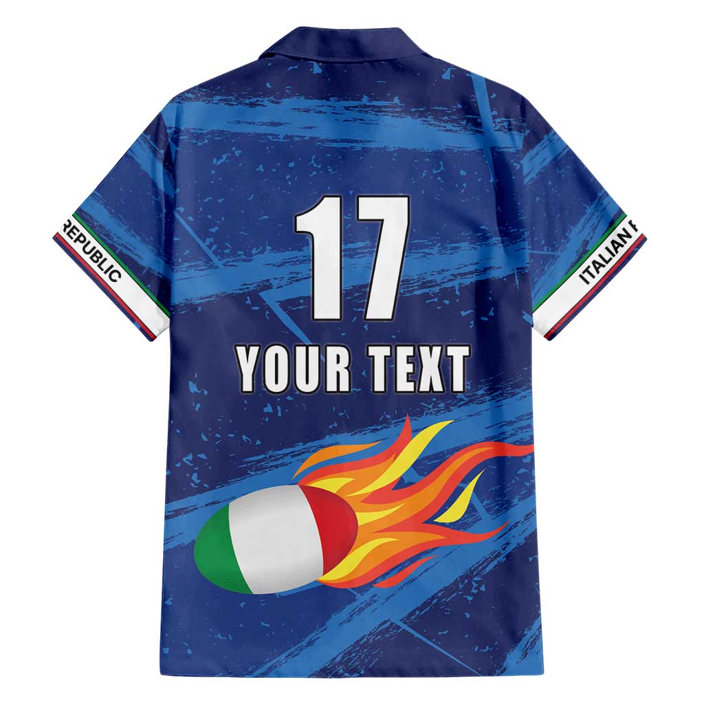 Italian Republic Rugby Custom Family Matching Short Sleeve Bodycon Dress and Hawaiian Shirt Sporty Style