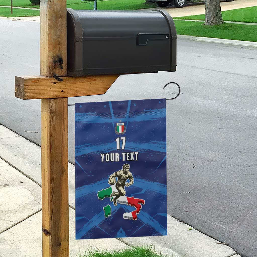 Italian Republic Rugby Custom Garden Flag Sporty Style