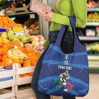Italian Republic Rugby Custom Grocery Bag Sporty Style