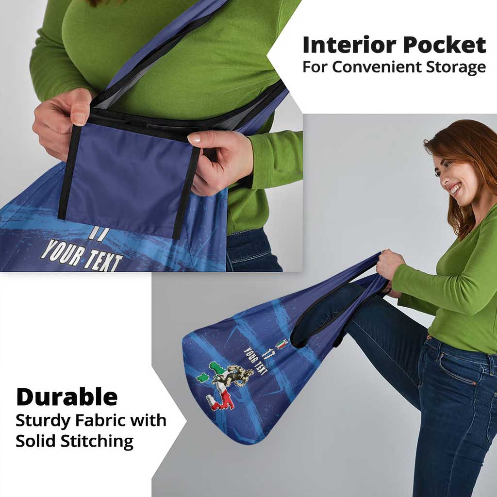 Italian Republic Rugby Custom Grocery Bag Sporty Style