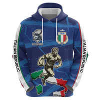 Italian Republic Rugby Custom Hoodie Sporty Style