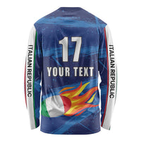 Italian Republic Rugby Custom Long Sleeve Shirt Sporty Style