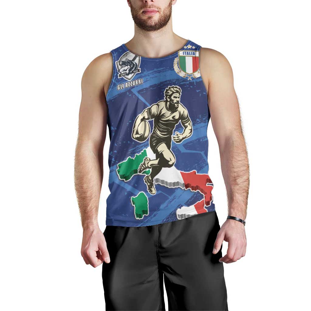 Italian Republic Rugby Custom Men Tank Top Sporty Style