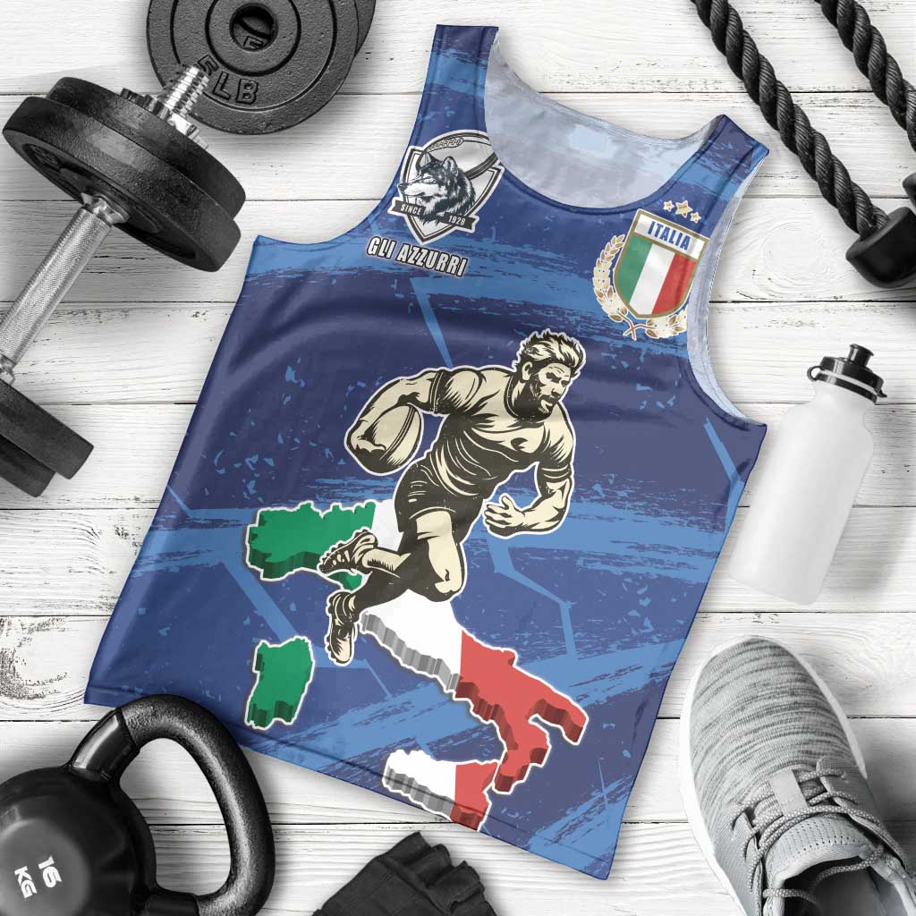 Italian Republic Rugby Custom Men Tank Top Sporty Style