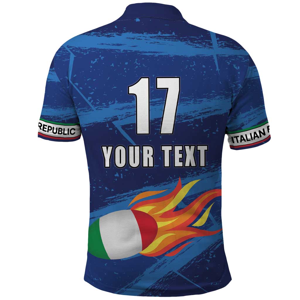 Italian Republic Rugby Custom Polo Shirt Sporty Style