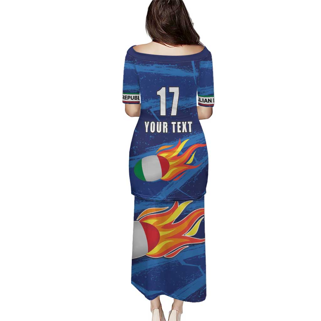 Italian Republic Rugby Custom Puletasi Sporty Style