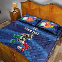 Italian Republic Rugby Custom Quilt Bed Set Sporty Style