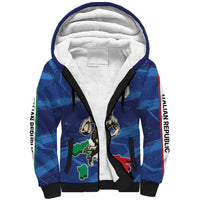 Italian Republic Rugby Custom Sherpa Hoodie Sporty Style