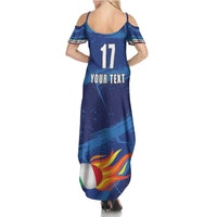 Italian Republic Rugby Custom Summer Maxi Dress Sporty Style