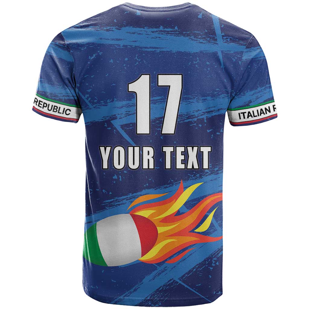 Italian Republic Rugby Custom T Shirt Sporty Style