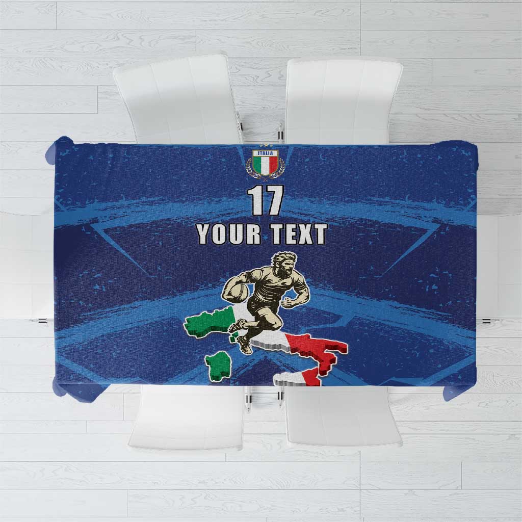 Italian Republic Rugby Custom Tablecloth Sporty Style