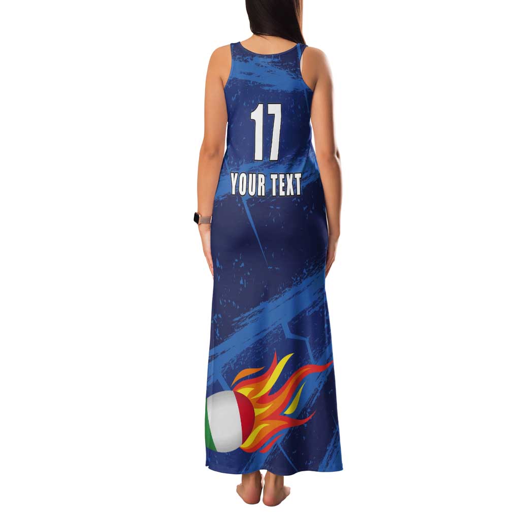 Italian Republic Rugby Custom Tank Maxi Dress Sporty Style
