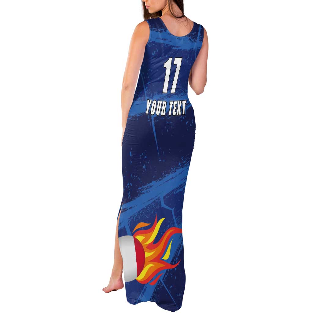 Italian Republic Rugby Custom Tank Maxi Dress Sporty Style