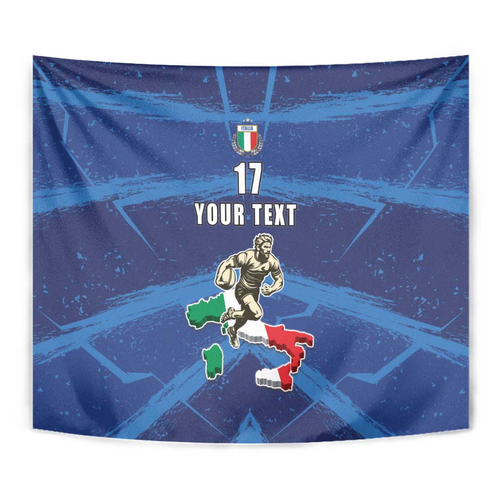 Italian Republic Rugby Custom Tapestry Sporty Style