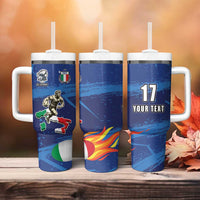 Italian Republic Rugby Custom Tumbler With Handle Sporty Style