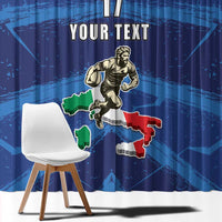 Italian Republic Rugby Custom Window Curtain Sporty Style