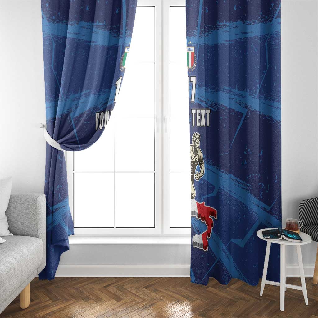 Italian Republic Rugby Custom Window Curtain Sporty Style