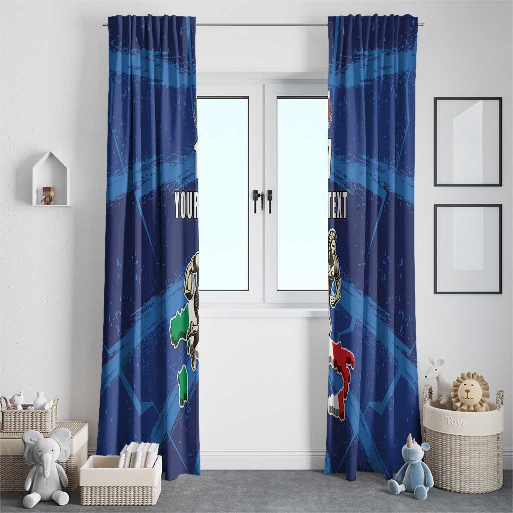 Italian Republic Rugby Custom Window Curtain Sporty Style
