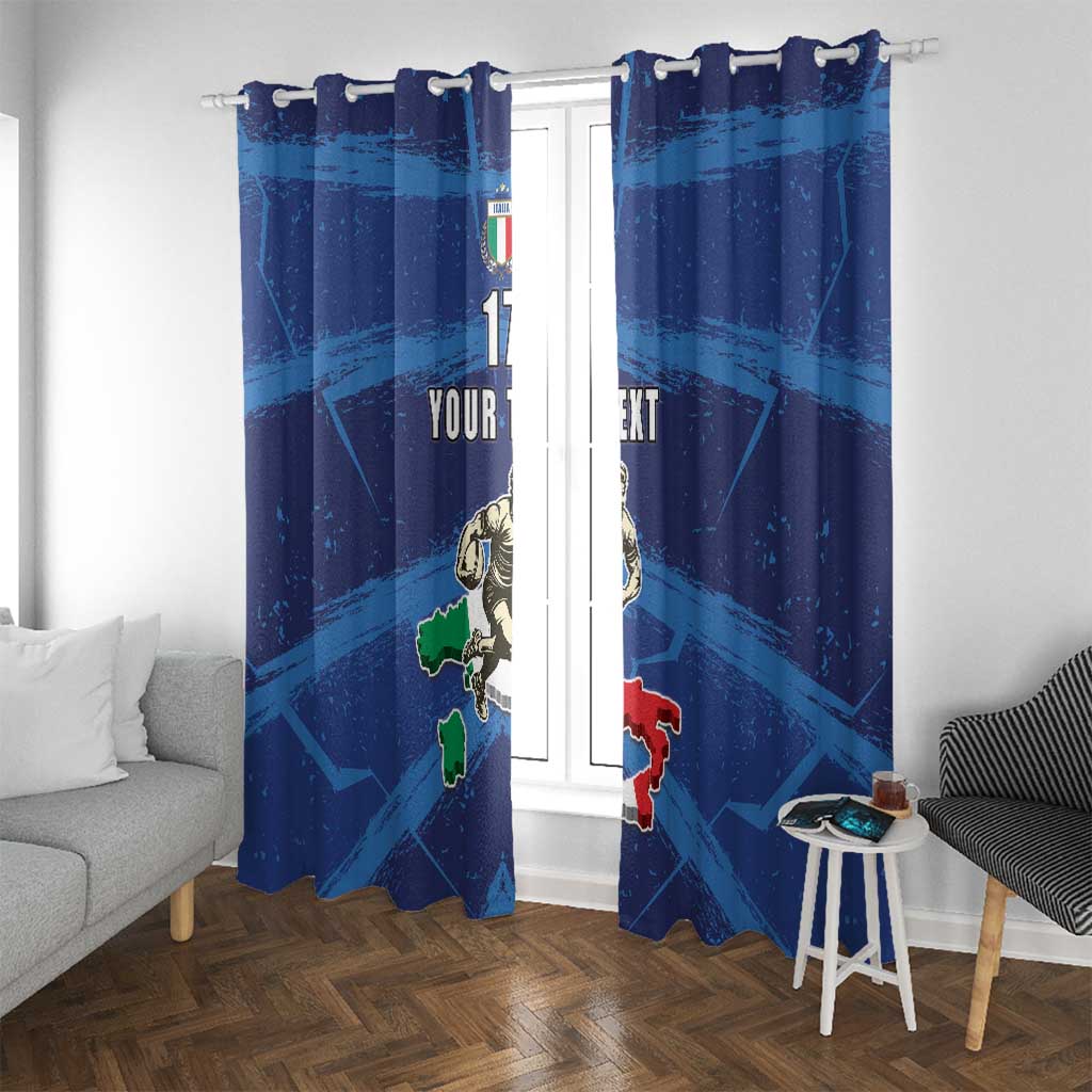 Italian Republic Rugby Custom Window Curtain Sporty Style