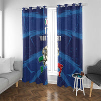 Italian Republic Rugby Custom Window Curtain Sporty Style