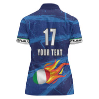 Italian Republic Rugby Custom Women Polo Shirt Sporty Style