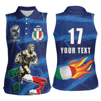 Italian Republic Rugby Custom Women Sleeveless Polo Shirt Sporty Style