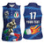 Italian Republic Rugby Custom Women Sleeveless Polo Shirt Sporty Style