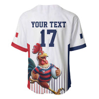 France Rugby Custom Baseball Jersey Come on Les Bleus White Style