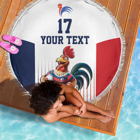 France Rugby Custom Beach Blanket Come on Les Bleus White Style