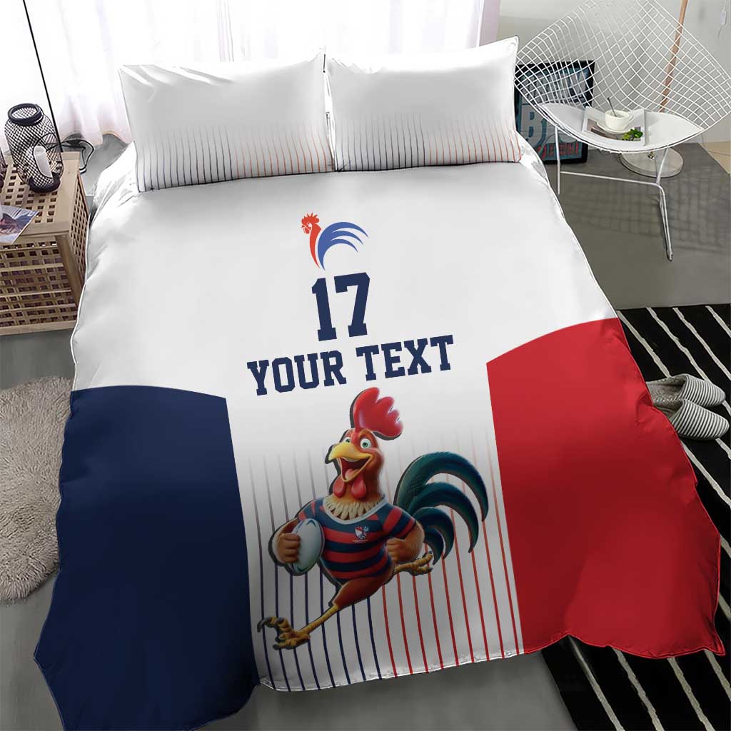 France Rugby Custom Bedding Set Come on Les Bleus White Style
