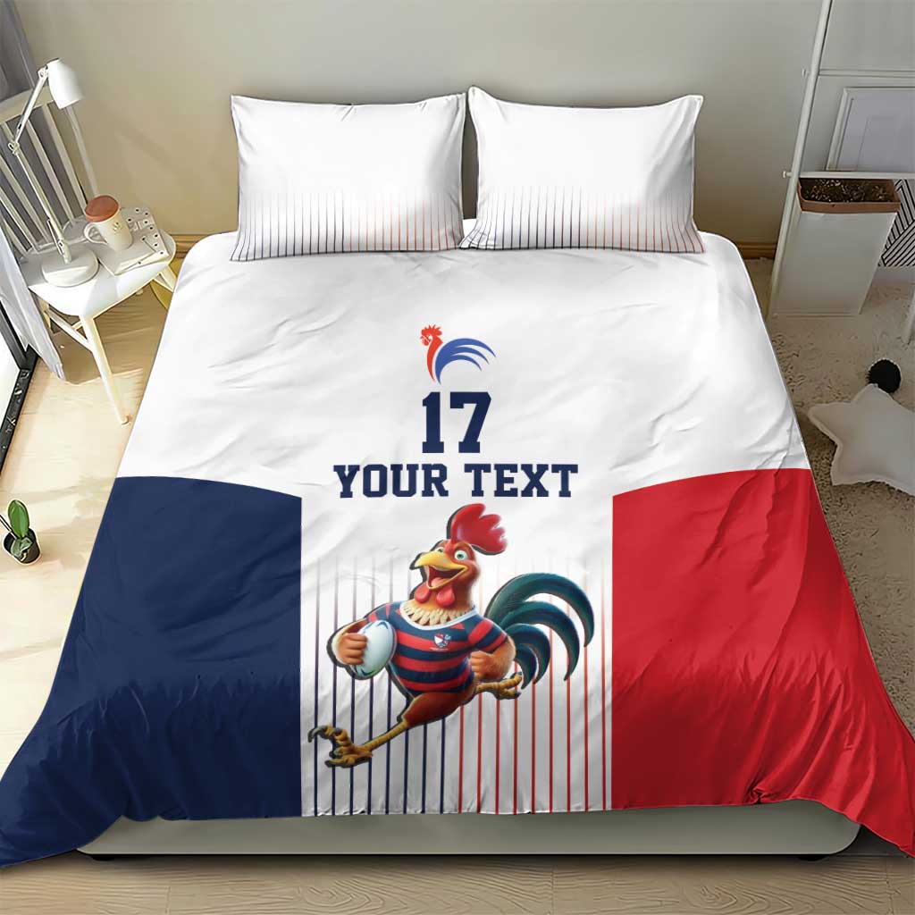 France Rugby Custom Bedding Set Come on Les Bleus White Style