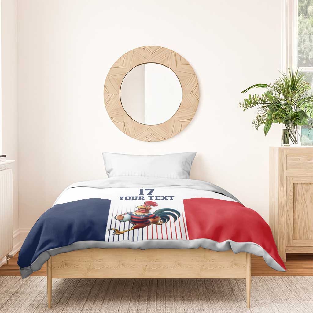 France Rugby Custom Bedding Set Come on Les Bleus White Style