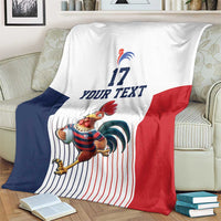 France Rugby Custom Blanket Come on Les Bleus White Style