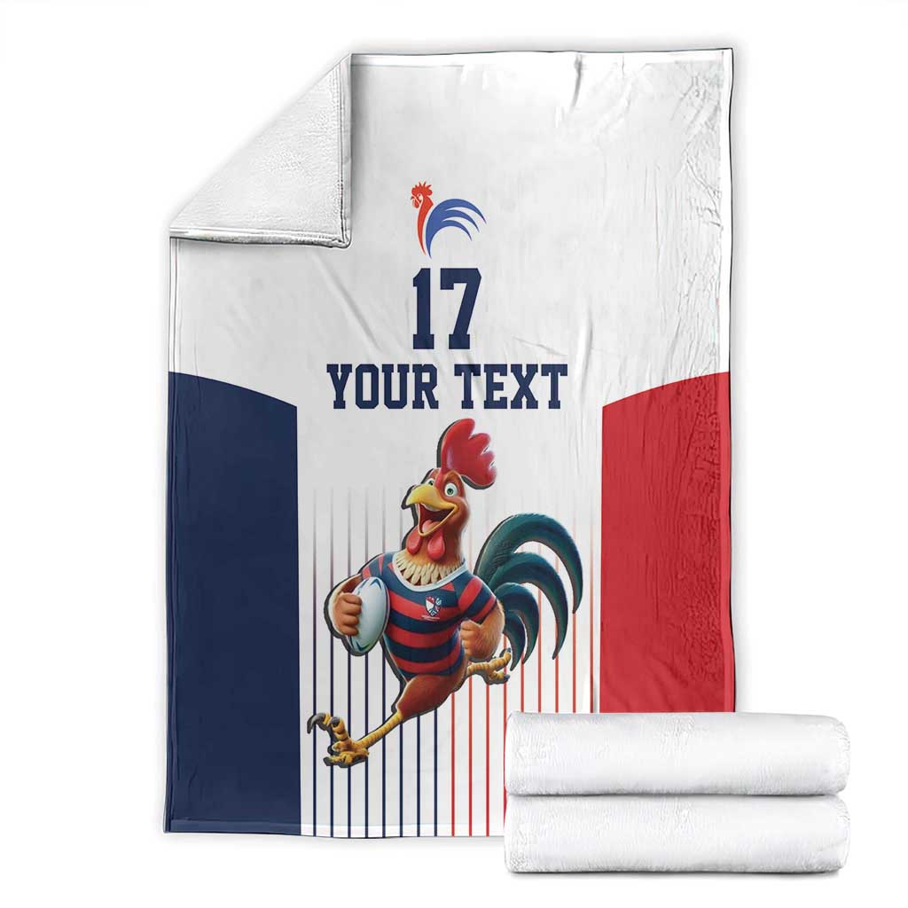 France Rugby Custom Blanket Come on Les Bleus White Style