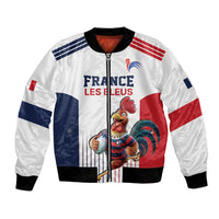 France Rugby Custom Bomber Jacket Come on Les Bleus White Style