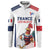 France Rugby Custom Button Sweatshirt Come on Les Bleus White Style