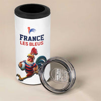 France Rugby Custom 4 in 1 Can Cooler Tumbler Come on Les Bleus White Style