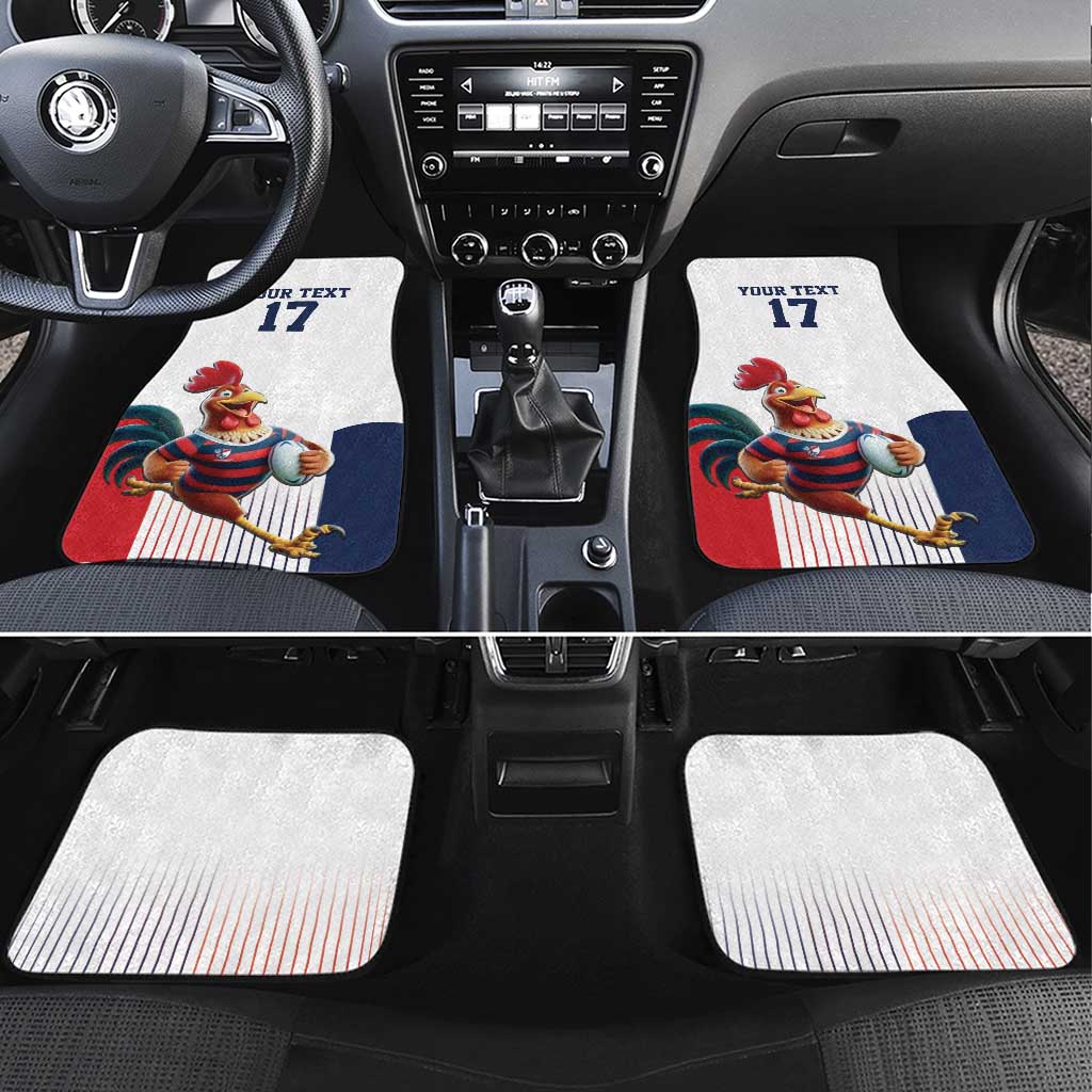 France Rugby Custom Car Mats Come on Les Bleus White Style