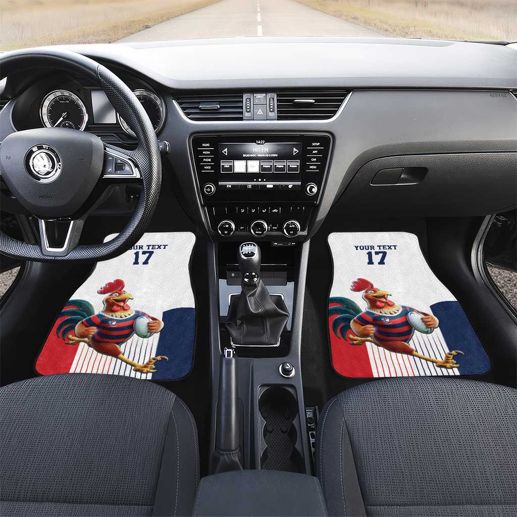 France Rugby Custom Car Mats Come on Les Bleus White Style