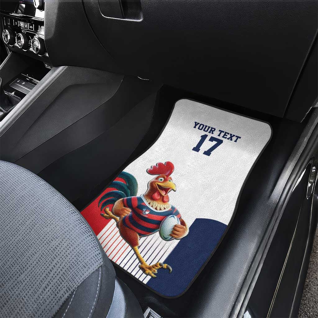 France Rugby Custom Car Mats Come on Les Bleus White Style