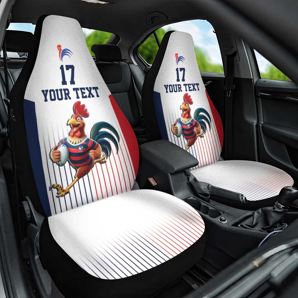 France Rugby Custom Car Seat Cover Come on Les Bleus White Style