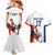 France Rugby Custom Couples Matching Mermaid Dress and Hawaiian Shirt Come on Les Bleus White Style
