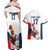 France Rugby Custom Couples Matching Off Shoulder Maxi Dress and Hawaiian Shirt Come on Les Bleus White Style