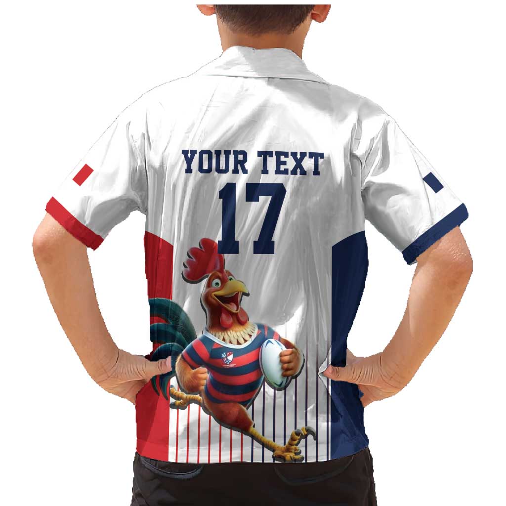 France Rugby Custom Family Matching Mermaid Dress and Hawaiian Shirt Come on Les Bleus White Style