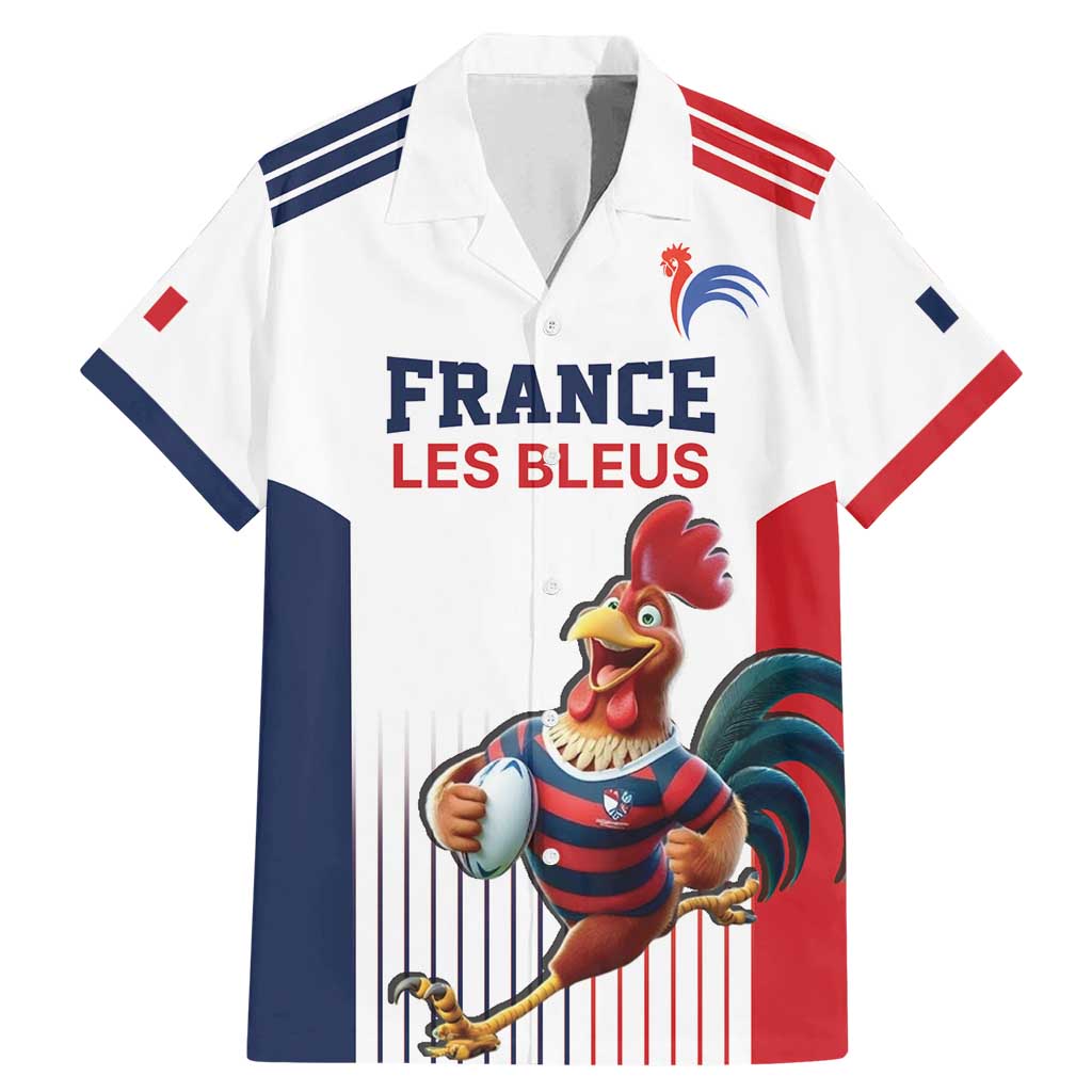 France Rugby Custom Family Matching Mermaid Dress and Hawaiian Shirt Come on Les Bleus White Style