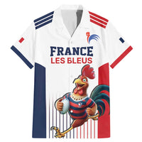 France Rugby Custom Family Matching Mermaid Dress and Hawaiian Shirt Come on Les Bleus White Style