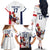 France Rugby Custom Family Matching Off The Shoulder Long Sleeve Dress and Hawaiian Shirt Come on Les Bleus White Style