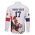 France Rugby Custom Family Matching Off The Shoulder Long Sleeve Dress and Hawaiian Shirt Come on Les Bleus White Style