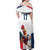 France Rugby Custom Family Matching Off Shoulder Maxi Dress and Hawaiian Shirt Come on Les Bleus White Style