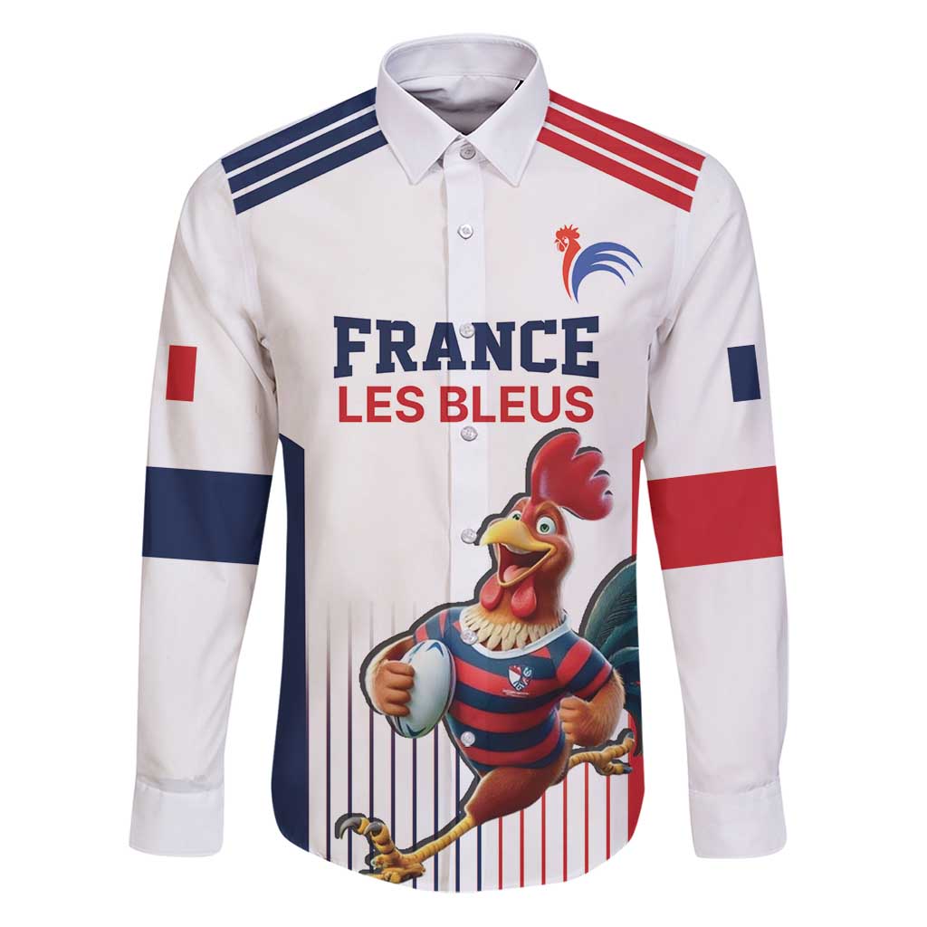 France Rugby Custom Family Matching Puletasi and Hawaiian Shirt Come on Les Bleus White Style